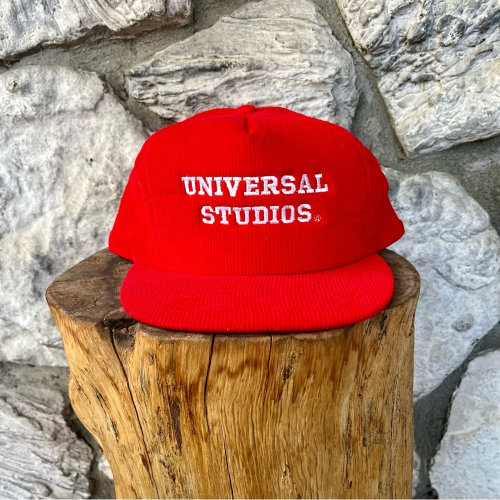 Vintage Universal Studios Red Corduroy Hat